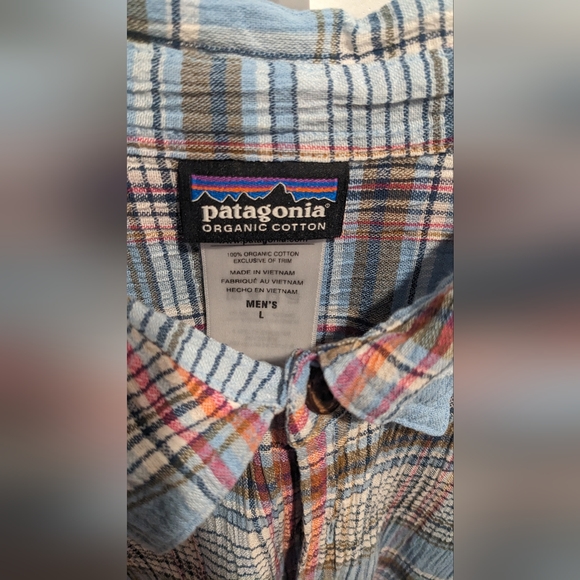 Plaid Patagonia Button Up Organic Cotton - Picture 1 of 4
